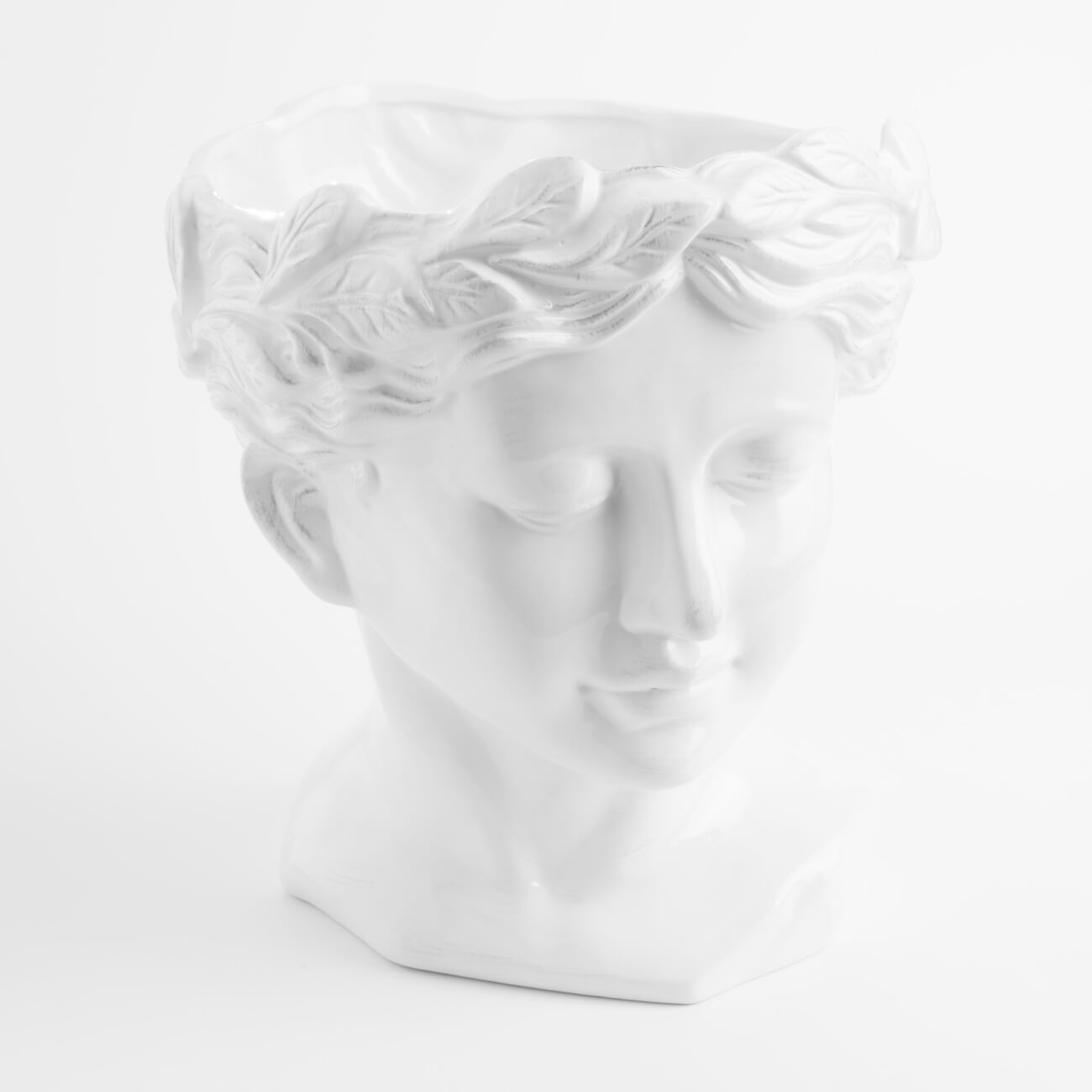 Ваза для цветов, 29 см, декоративная, керамика, белая, Афродита, Olympus ваза для ов 26 см декоративная керамика белая лицо face