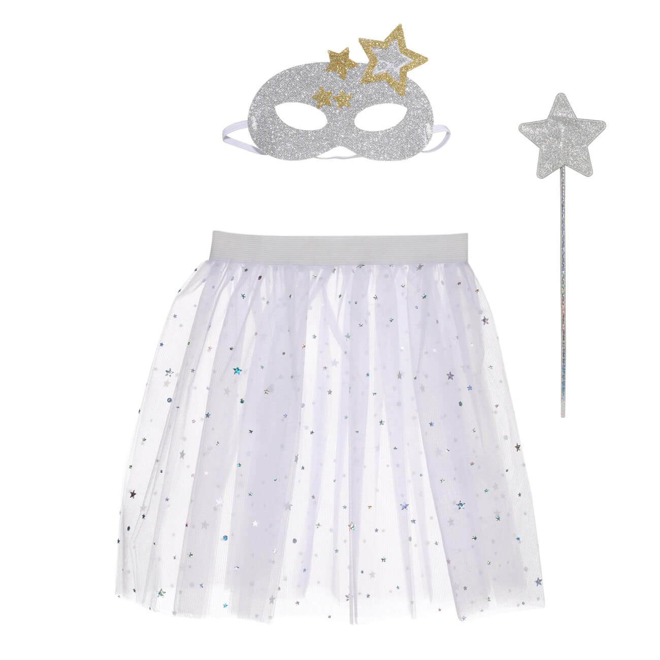 Набор карнавальный, 3 пр, детский, маска/юбка/палочка, полиэстер, Звезда, Christmas kids набор карнавальный 3 пр детский юбка ободок палочка полиэстер корона princess