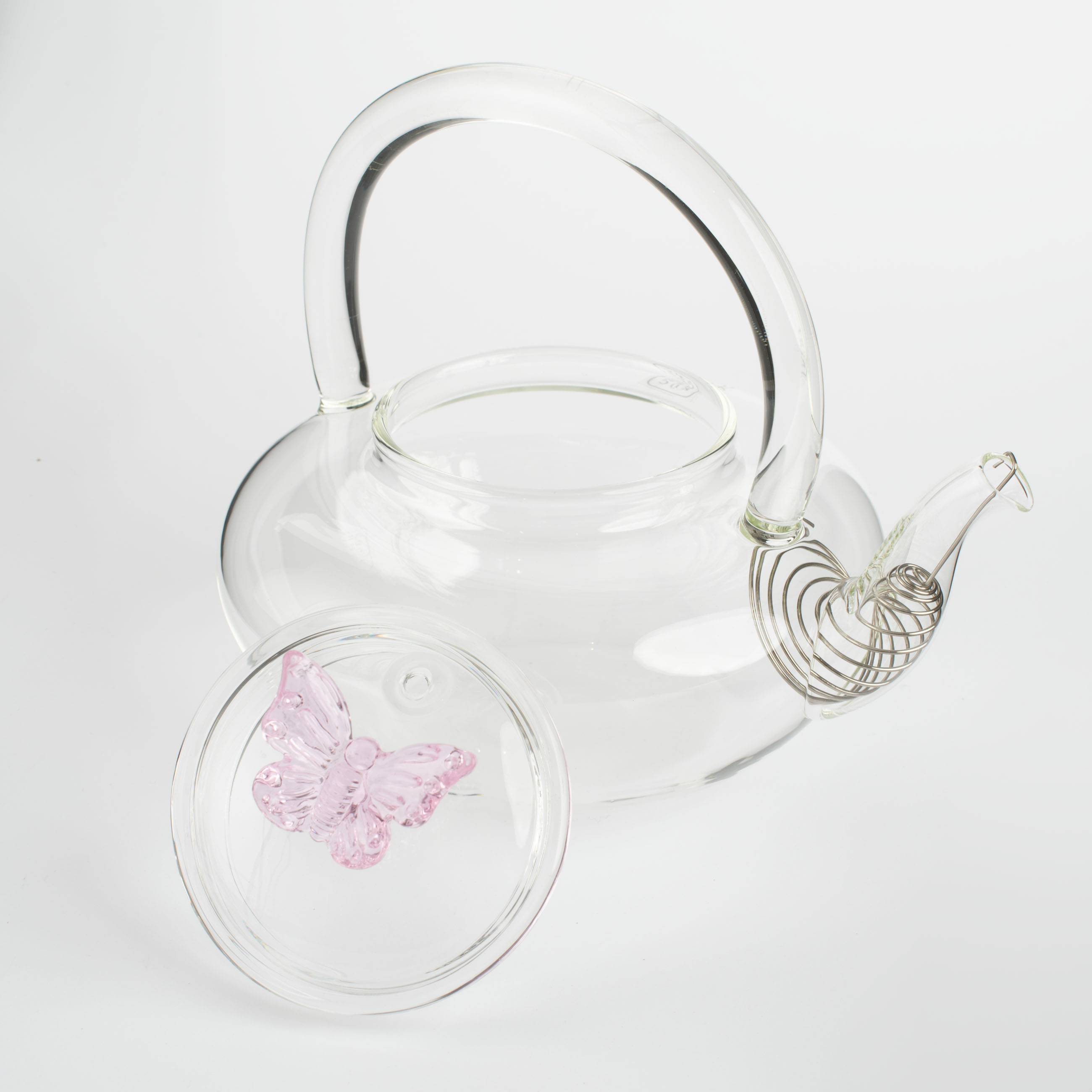 Чайник заварочный, 600 мл, стекло Б/сталь, Бабочка, Butterfly изображение № 5
