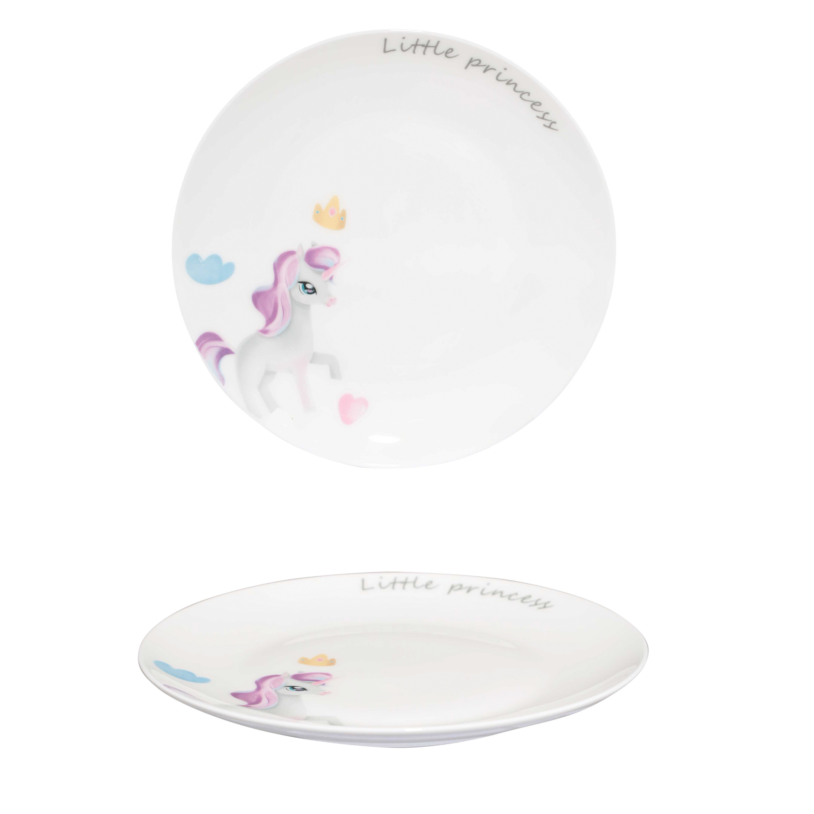 Набор посуды, детский, 3 пр, фарфор F, белый, Принцесса единорог, Unicorn изображение № 2