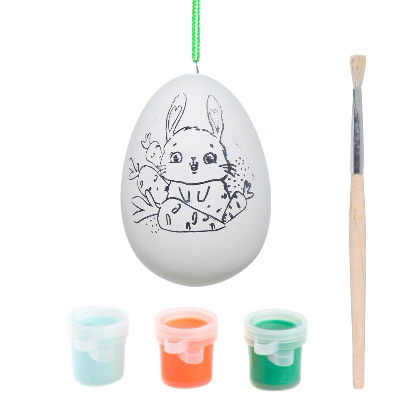 Набор для творчества, 1 пр, гипс, роспись, Яйцо с кроликом, Creative весёлые игры и задания с кроликом питером