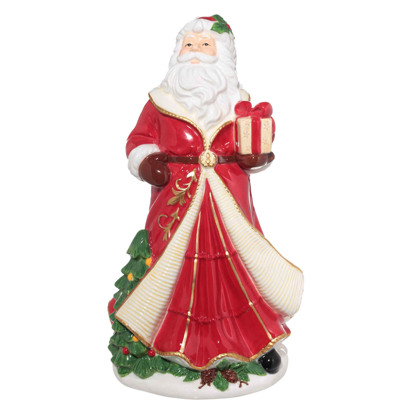 Статуэтка, 28 см, керамика, Дед мороз с подарком, Christmas miracle - фото 1
