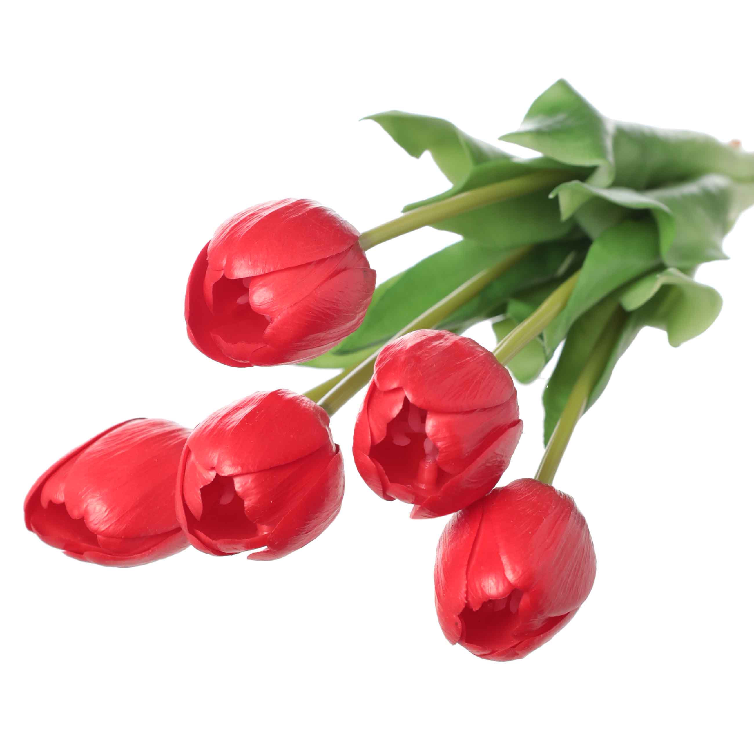 Букет искусственный, 44 см, ТЭП, красный, Тюльпаны, Tulip garden изображение № 2
