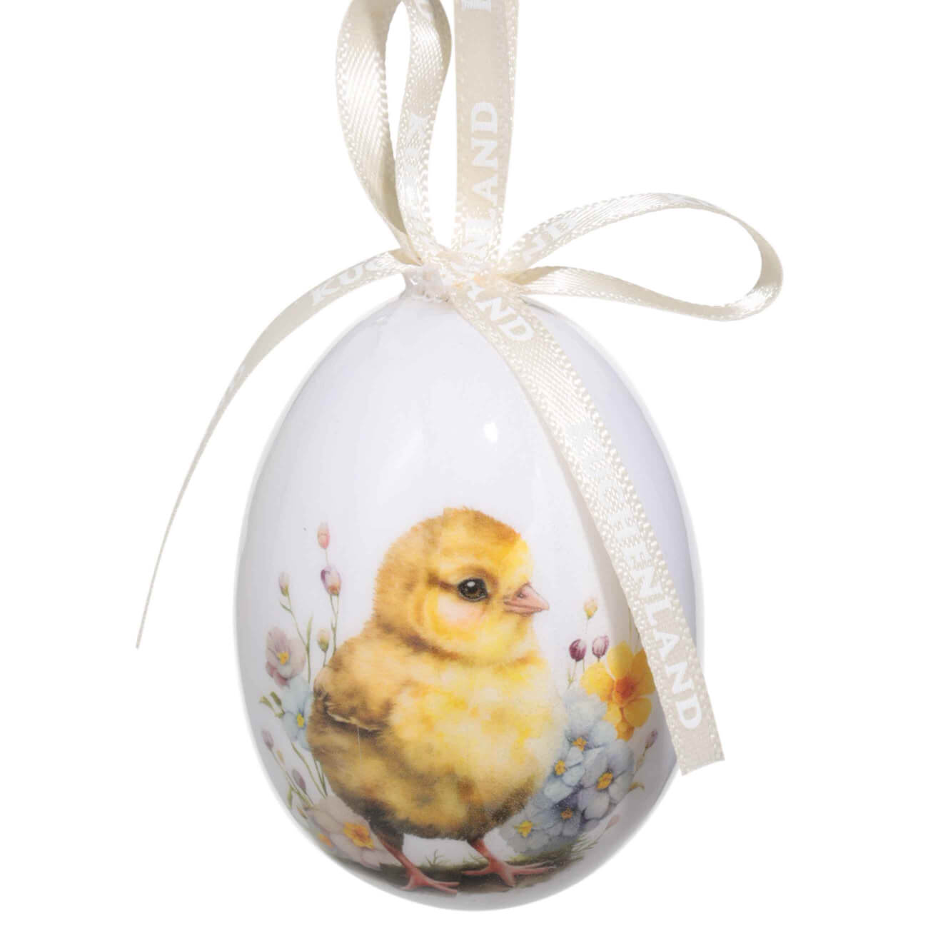 Подвеска, пасхальное яйцо, 6 см, пенопласт, Цыпленок в цветах, Easter подвеска от сглаза древо со слонами 26 см