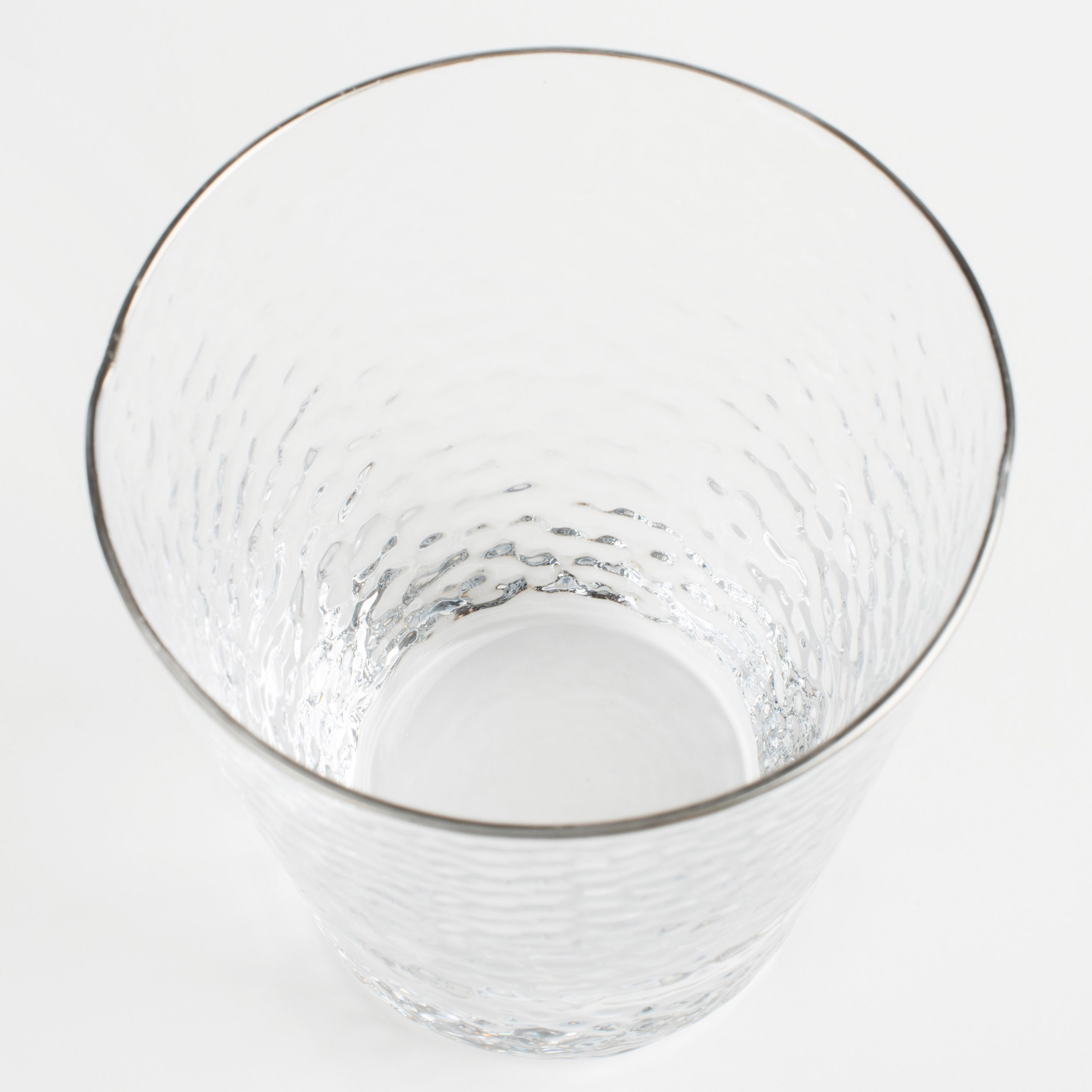Стакан для виски, 270 мл, 2 шт, стекло, с серебристым кантом, Ripply silver изображение № 4
