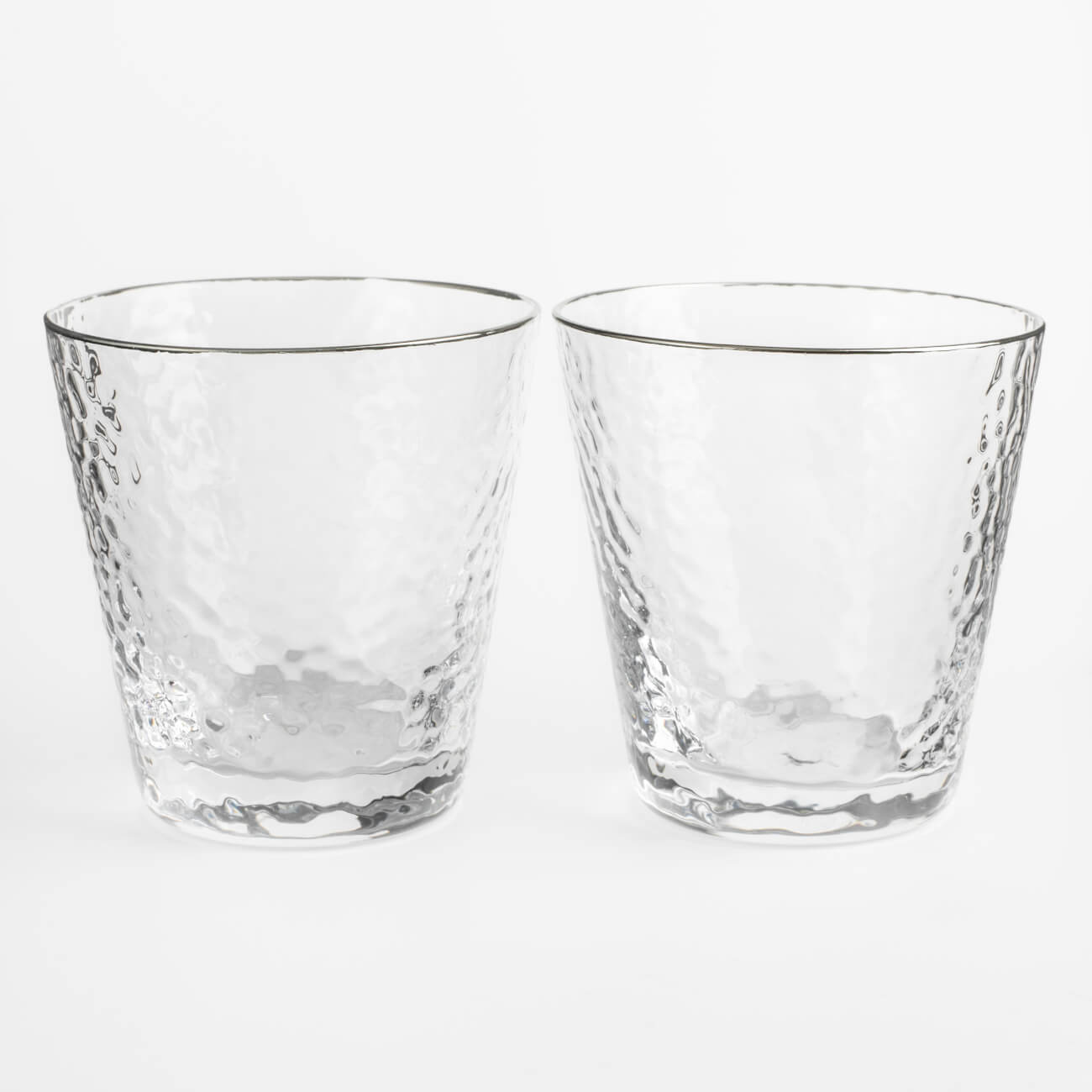 Стакан для виски, 270 мл, 2 шт, стекло, с серебристым кантом, Ripply silver стакан 450 мл 2 шт стекло ripply