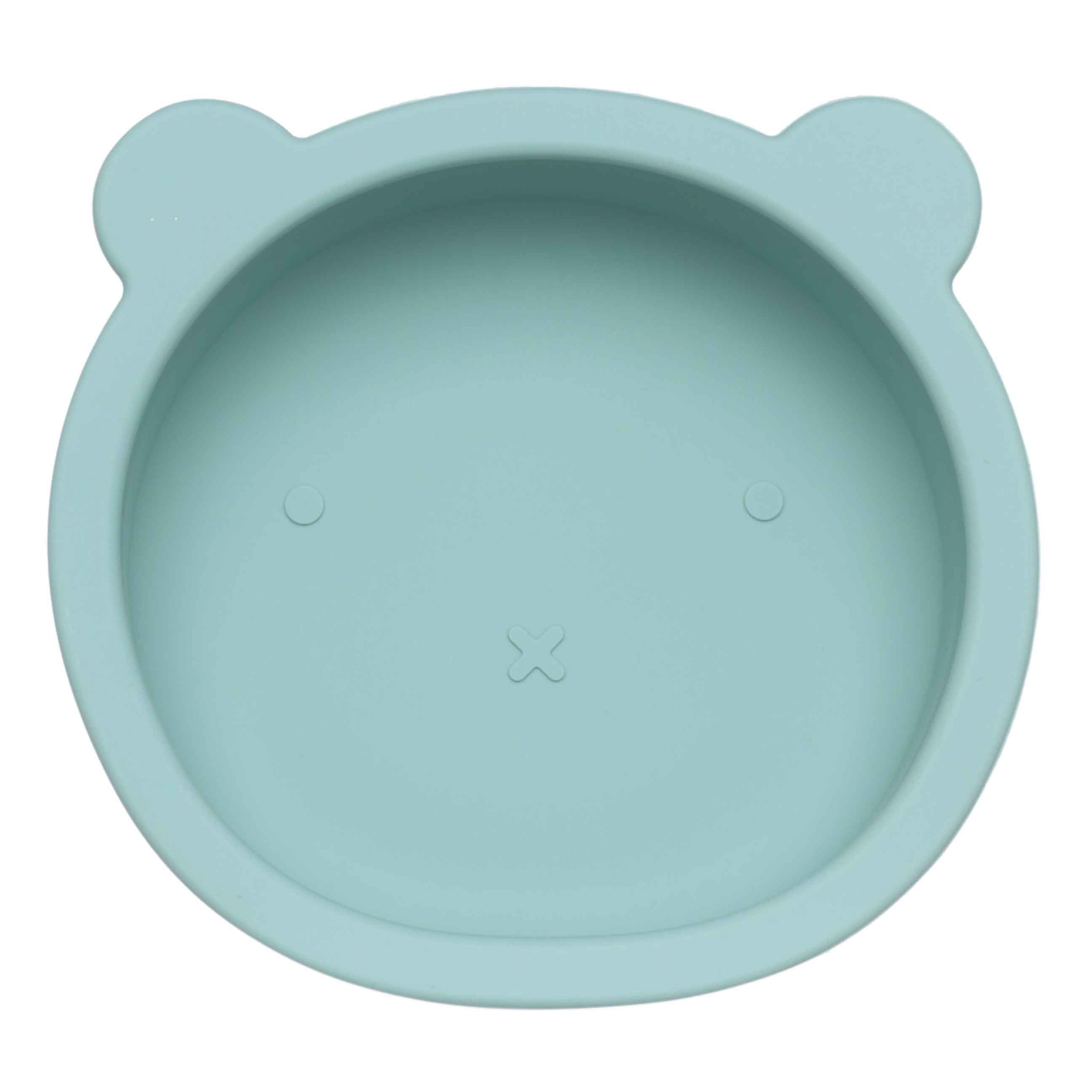 Тарелка суповая, детская, 13х5 см, на присоске, силикон, зеленая, Мишка, Kiddy изображение № 3