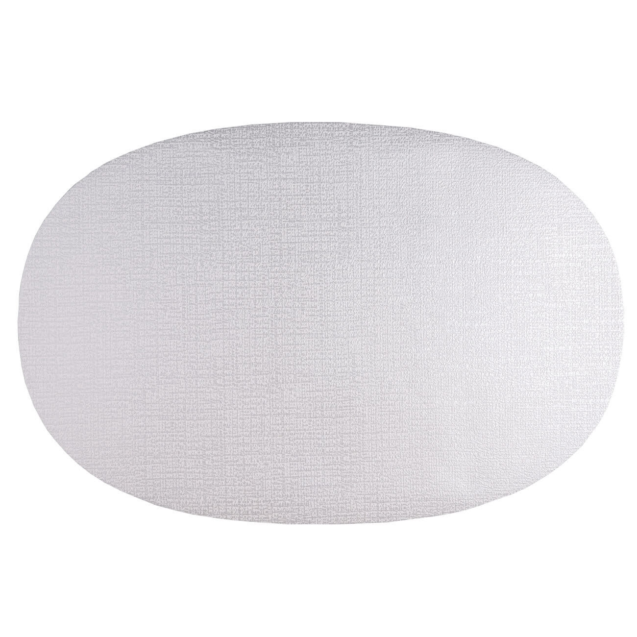 Салфетка под приборы, 30х45 см, ПВХ, овальная, белая, Серебристые капли, Rock салфетка для мытья посуды доляна 30×30 см