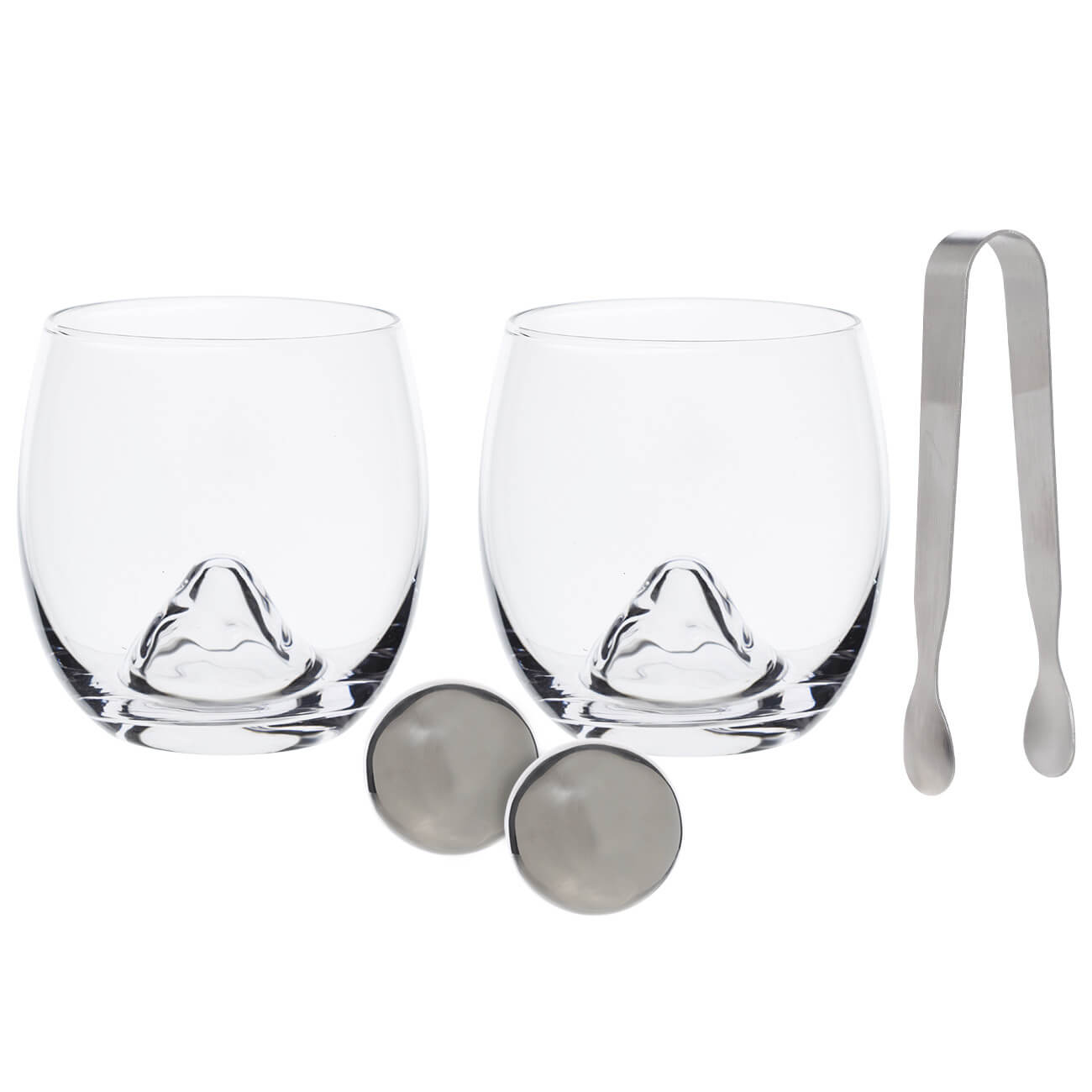 Набор для виски, 2 перс, 5 пр, стаканы/охлаждающие шарики, стекло/сталь, Hill, Bar охлаждающие камни для виски xiaomi ice cubes bk02