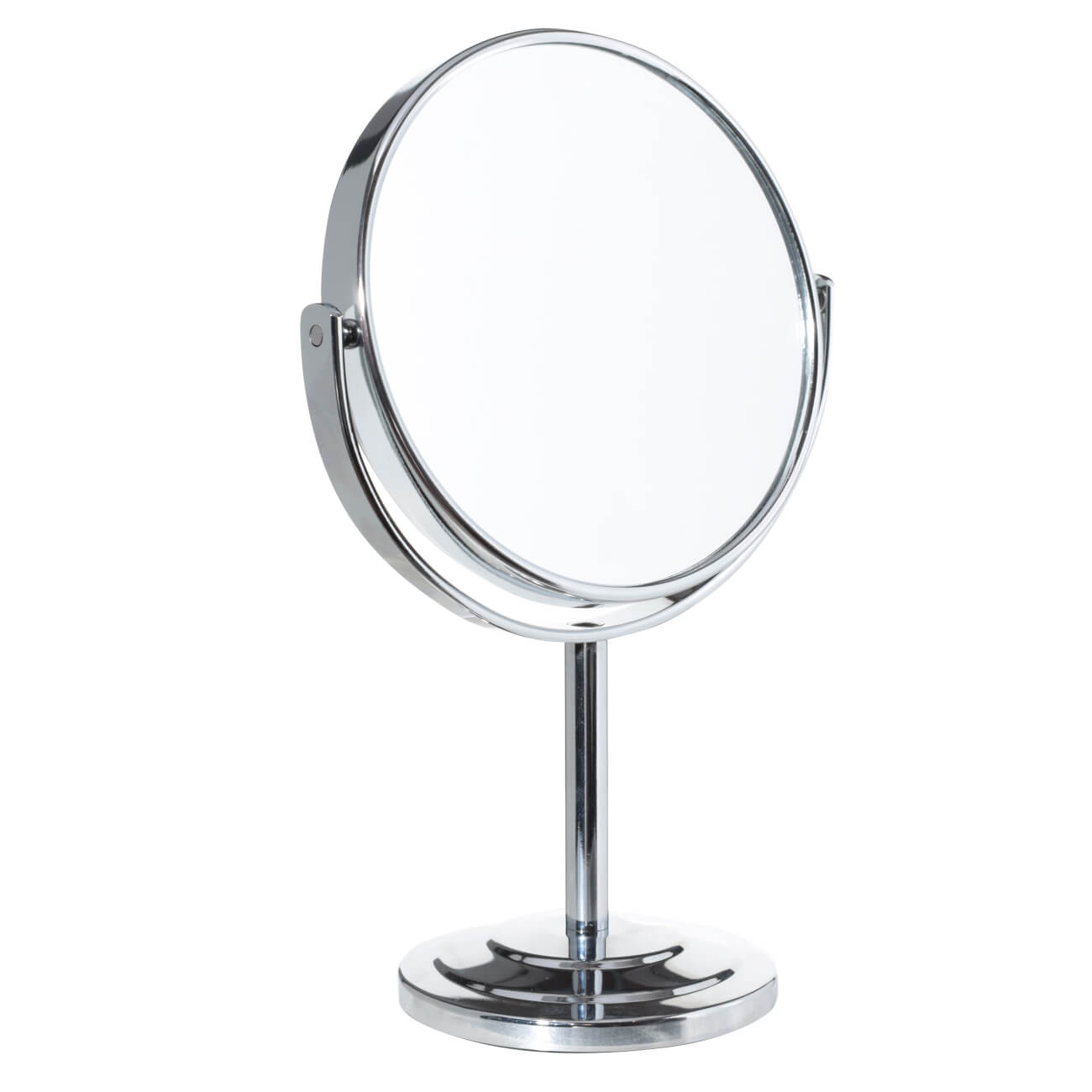 Зеркало настольное, 22 см, двустороннее, на ножке, сталь, круглое, Fantastic зеркало косметическое настольное two dolfins увеличительное 17 см