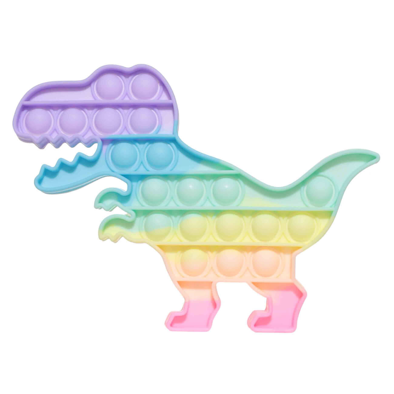 Игрушка-антистресс Pop-it, 19х14 см, силикон, цветная, Динозавр, Pop-it интерактивная игрушка динозавр трицератопс