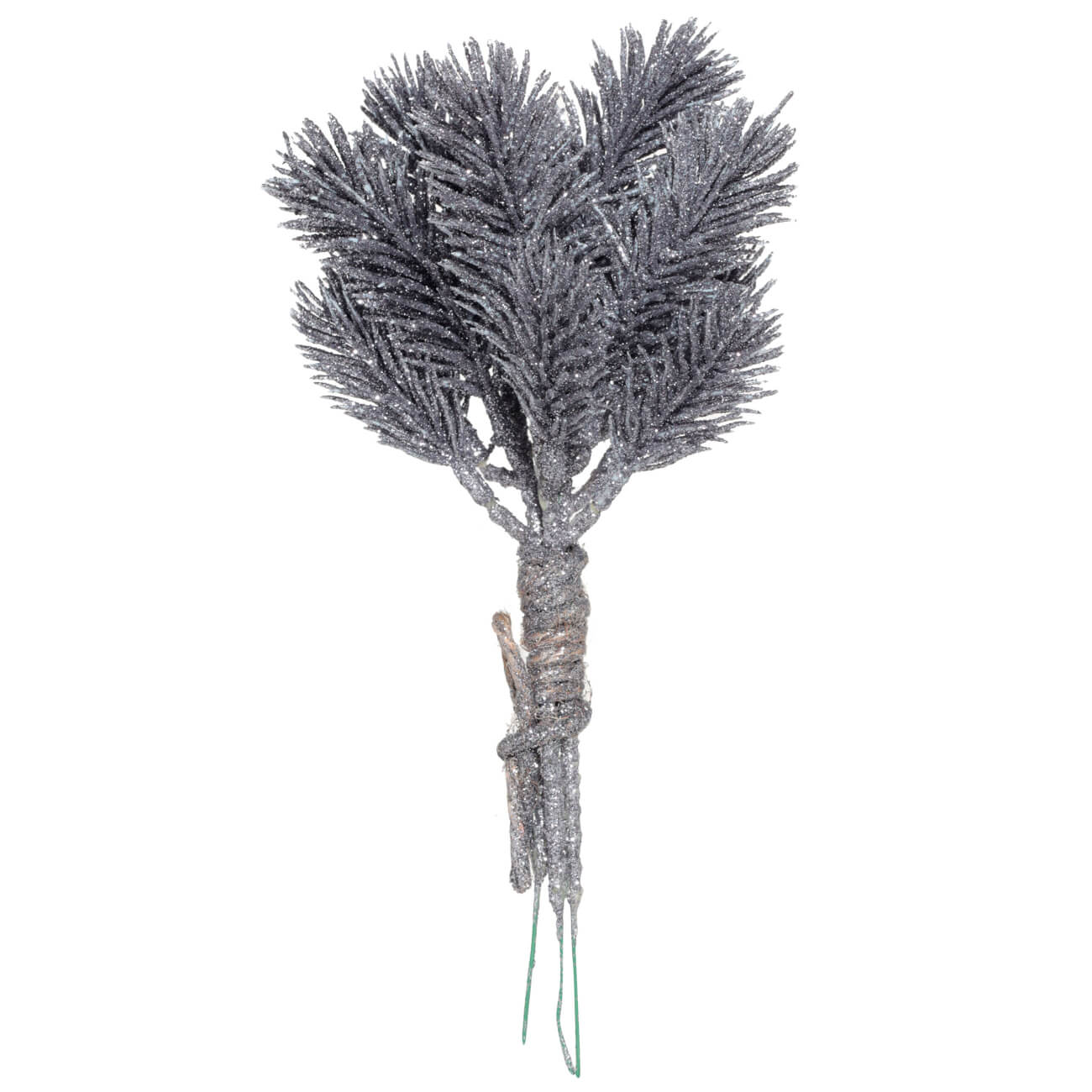 Ветка декоративная, 21 см, полиэтилен, серая, Conifer grey - фото 1