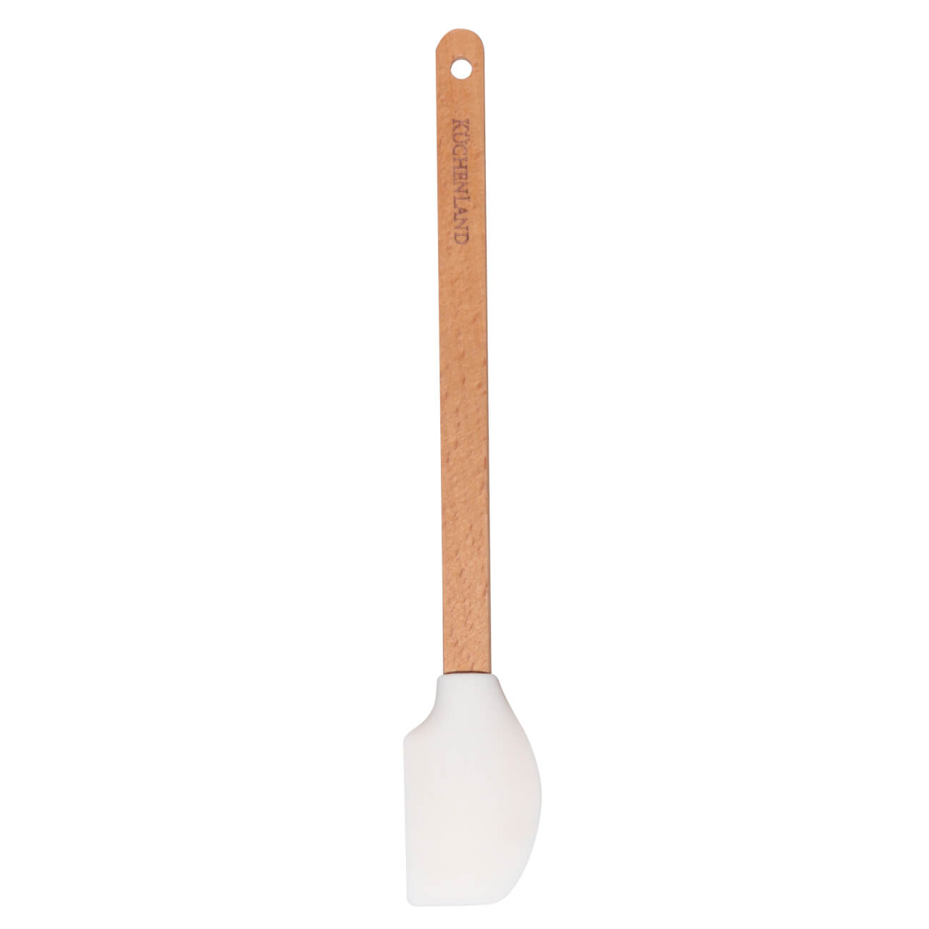 Лопатка-шпатель, 20 см, силикон/дерево, молочная, Bakery wood инструмент для моделирования шпатель силикон ширина 3 см