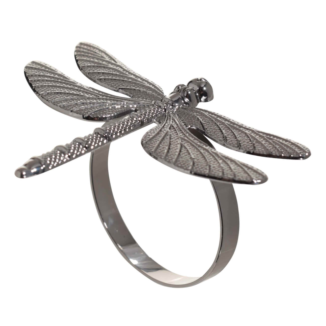 Кольцо для салфеток, 7 см, металл, черное, Стрекоза, Dragonfly кольцо заводное yugana f 6056 6 мм 12 кг 10 шт