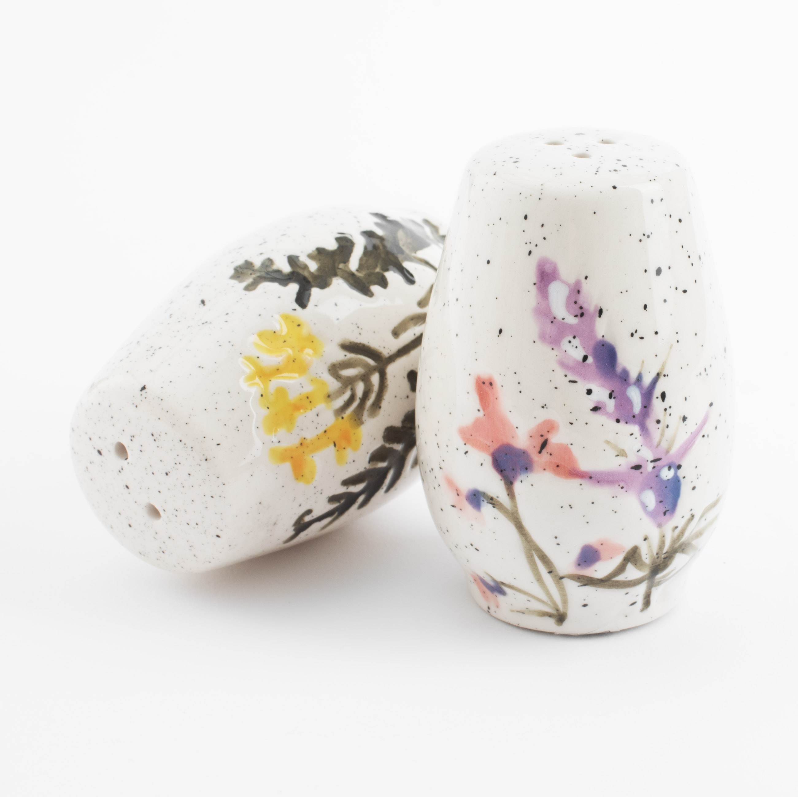 Набор для соли и перца, 7 см, керамика, молочный, в крапинку, Полевые цветы, Meadow speckled изображение № 3