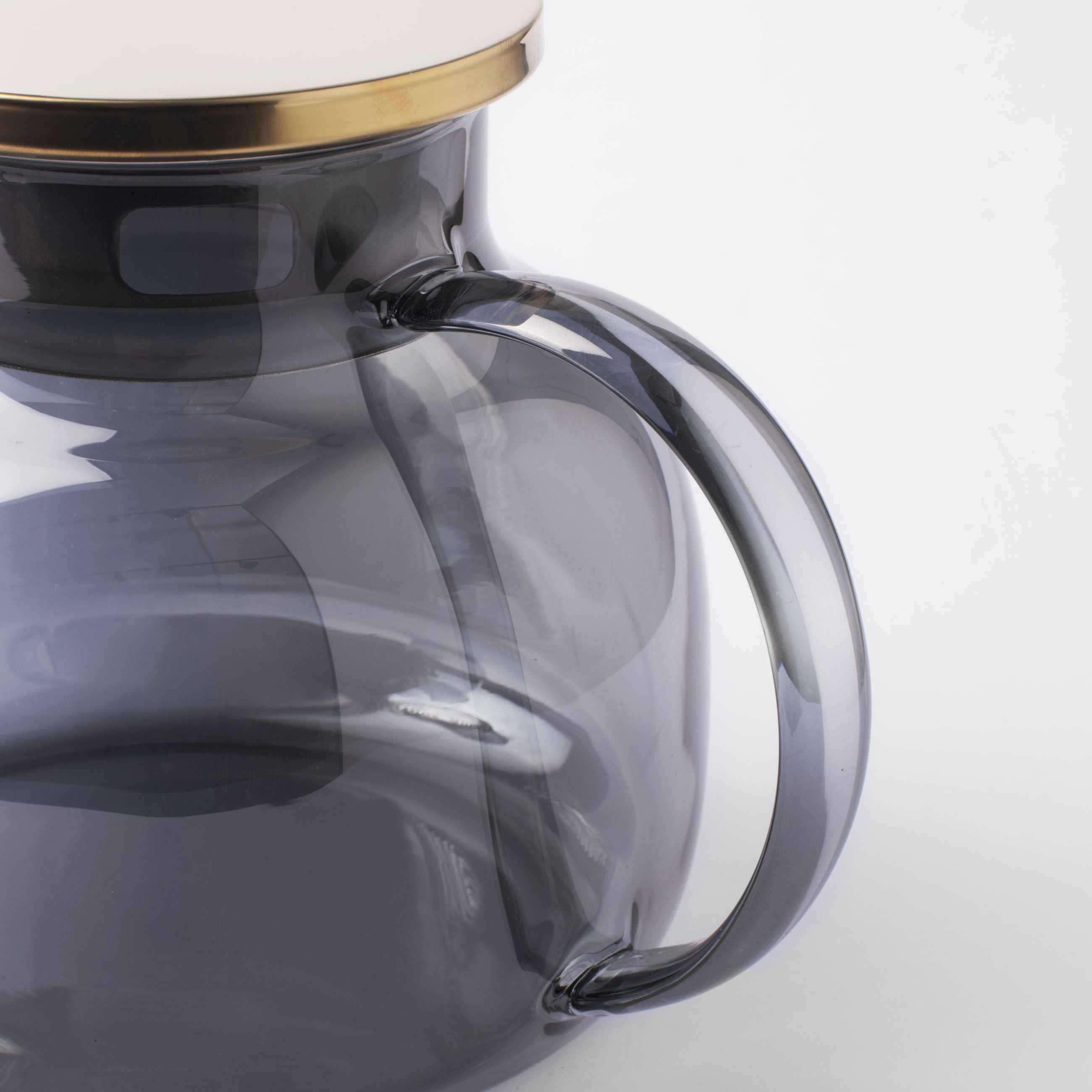 Набор чайный, 2 перс, 3 пр, стекло Б/сталь, серо-золотистый, Clear color  изображение № 5