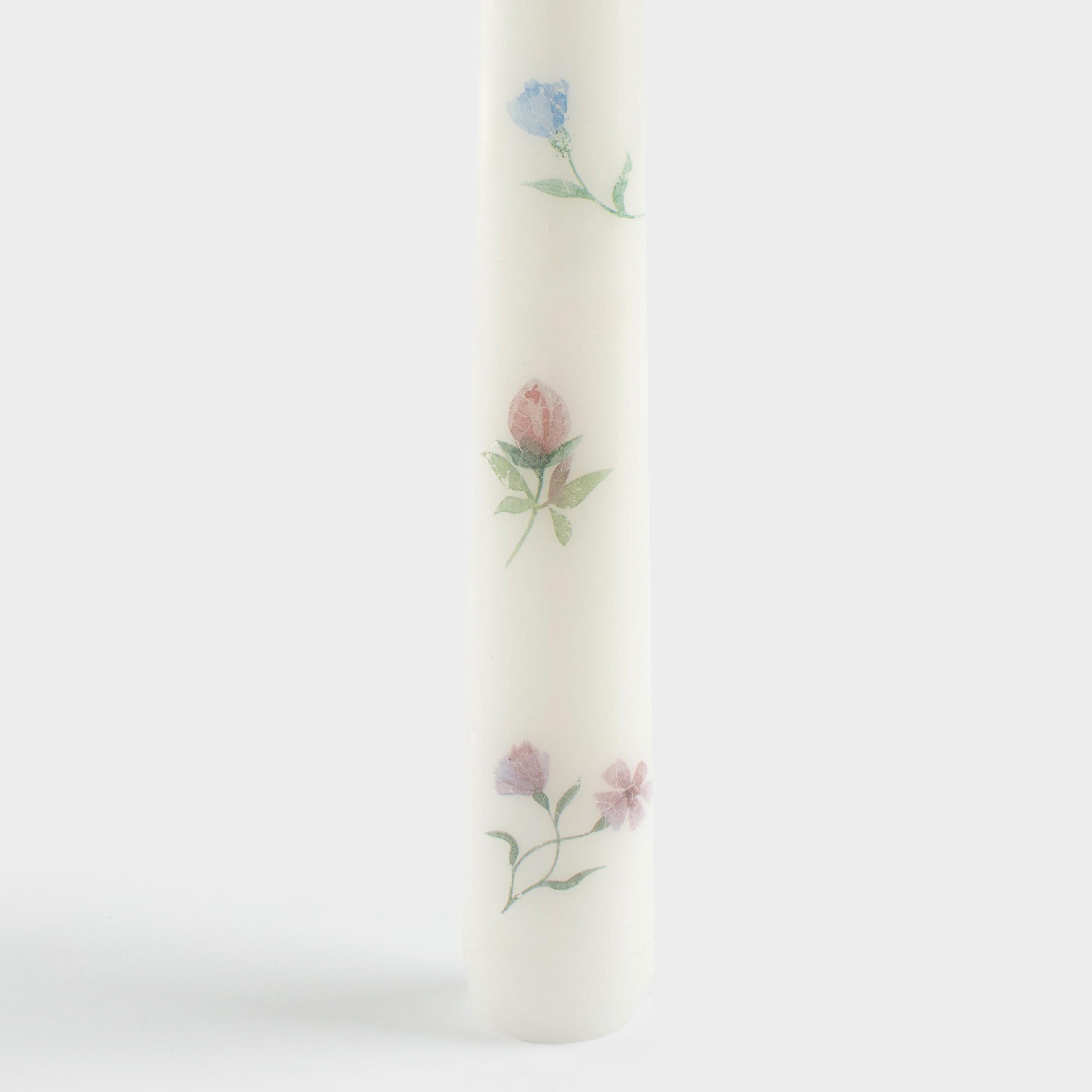 Свеча, 25 см, тонкая, Цветы, Flower candle