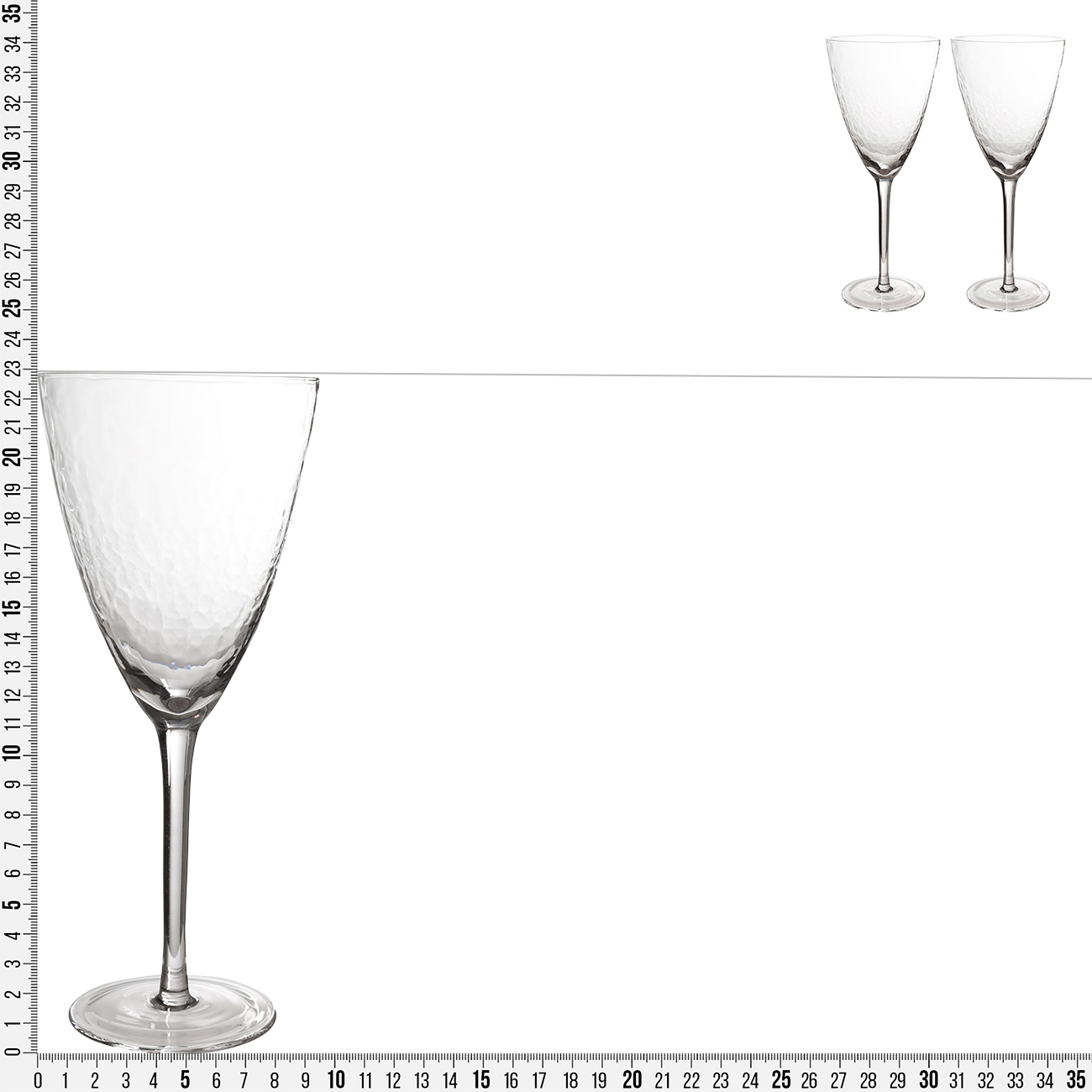 Бокал для вина, 400 мл, 2 шт, стекло, Ripply изображение № 3