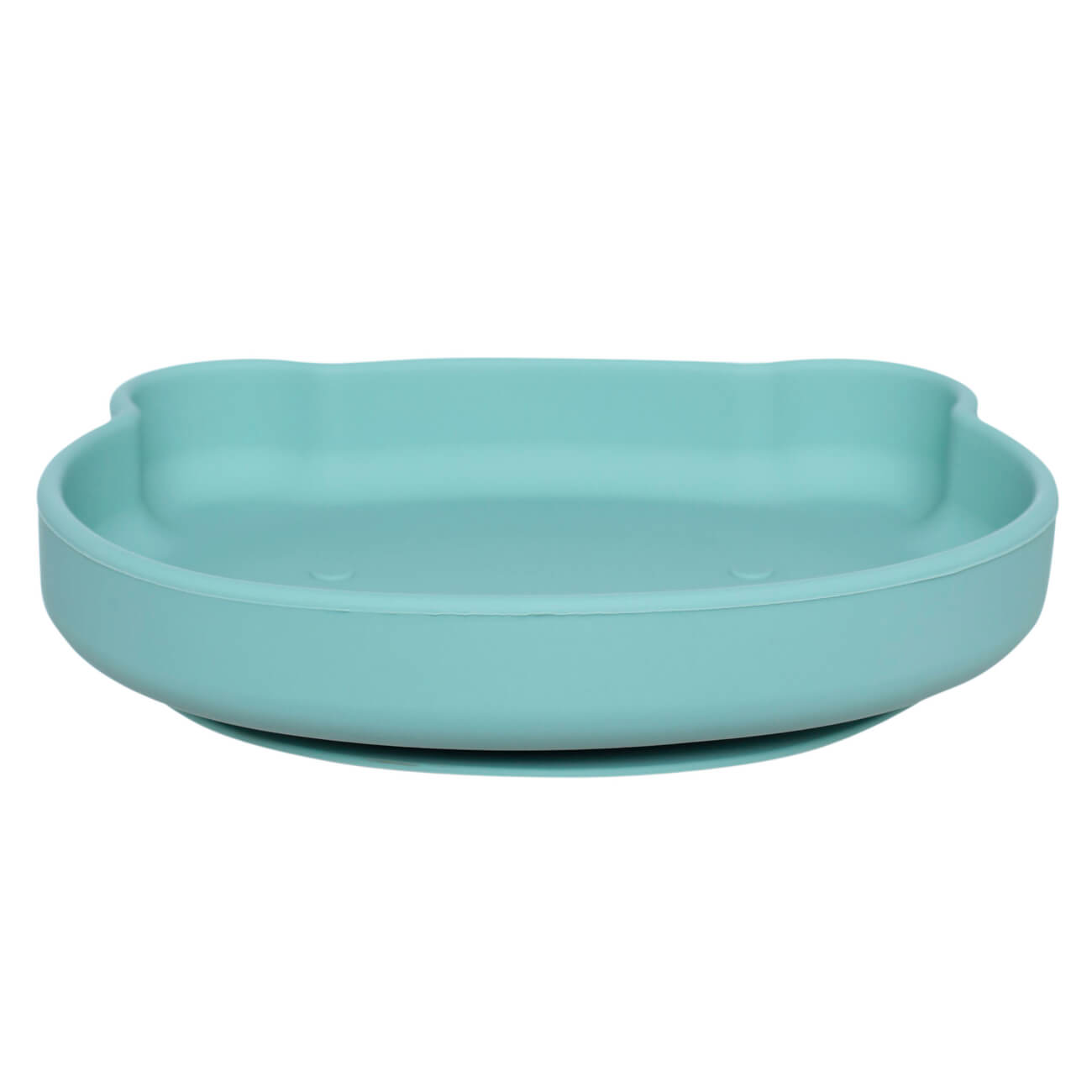 Тарелка детская, 17х16 см, на присоске, силикон, зеленая, Мишка, Kiddy набор для кормления миска на присоске ложка голубой