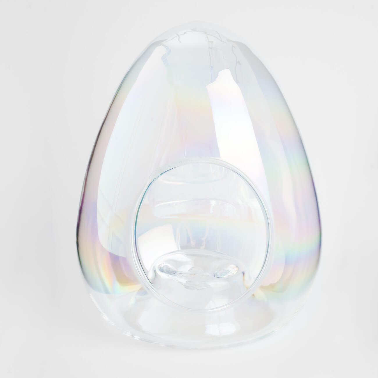 Конфетница, 17х23 см, стекло, перламутр, Яйцо, Clear polar конфетница сапожок с бомбошками