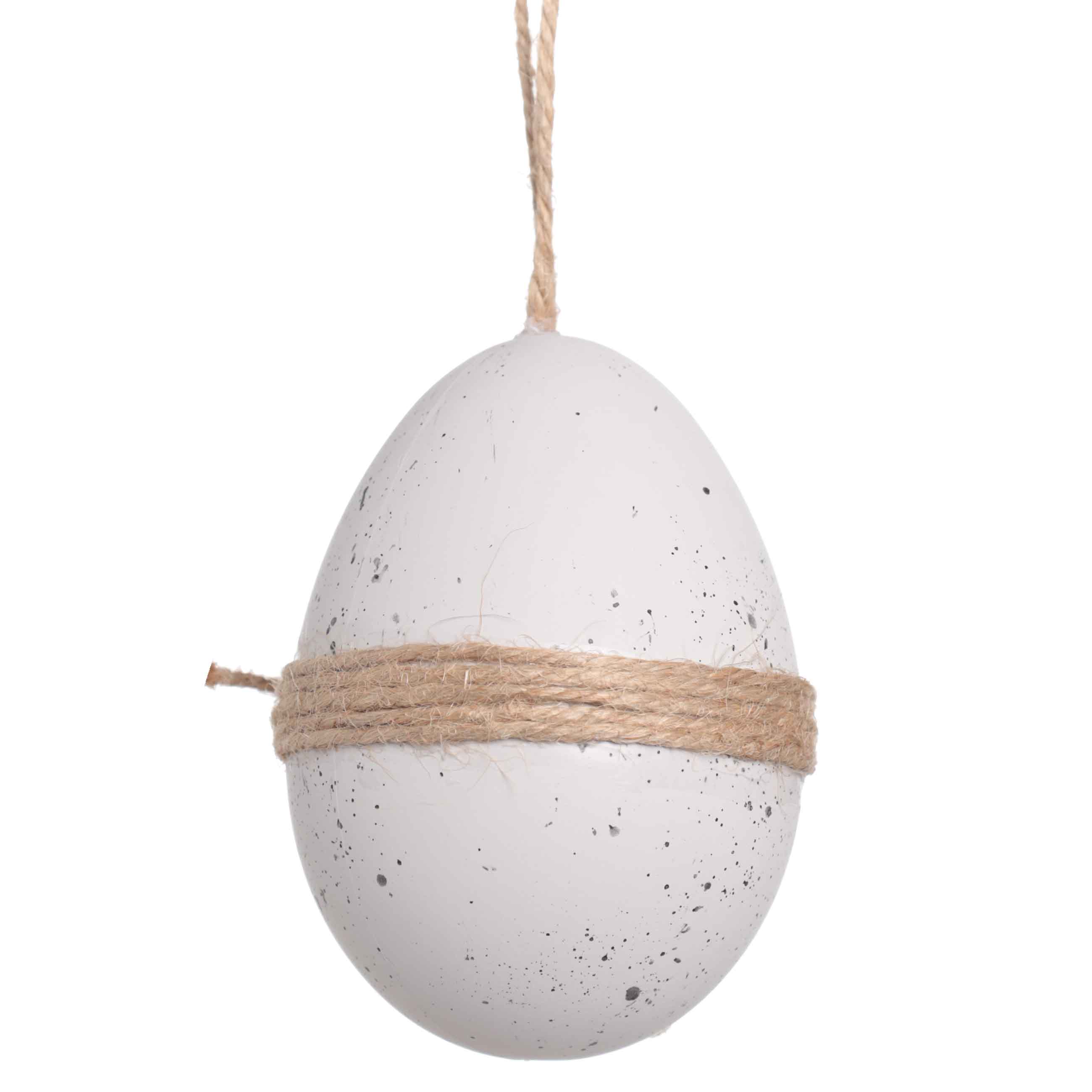 Подвеска, пасхальное яйцо, 9 см, пластик, серо-бежевая, Сухоцветы, Easter gold изображение № 2