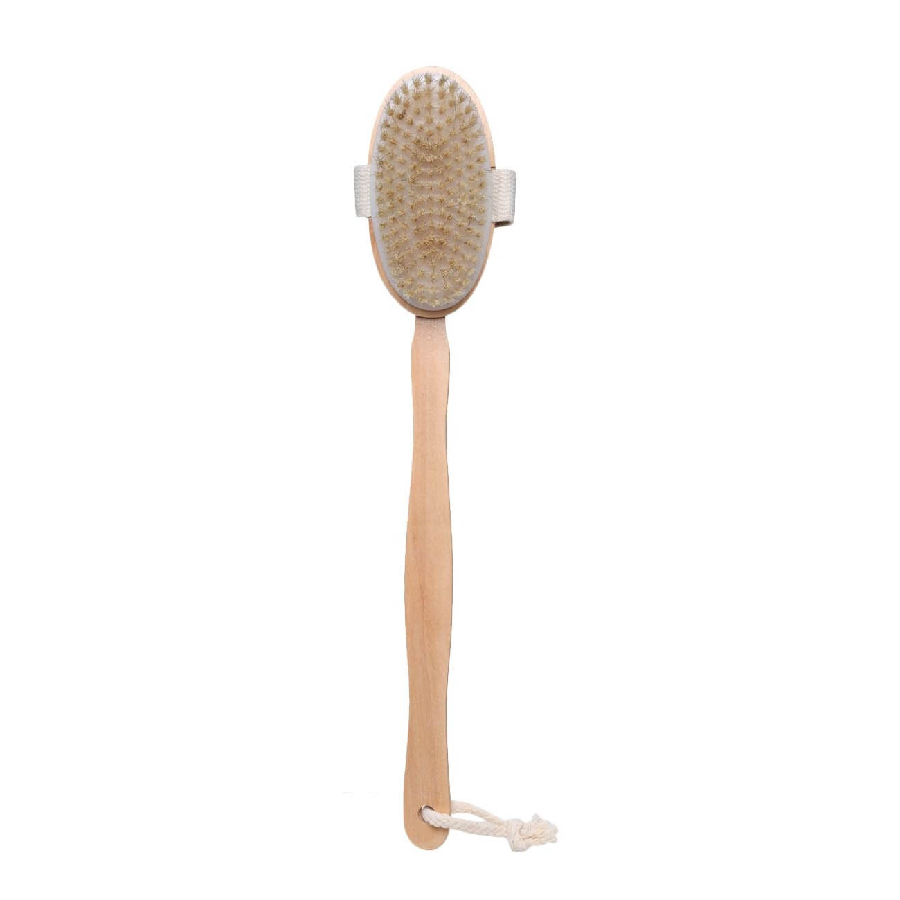 Щетка для сухого массажа, 40 см, с держателем, дерево/нейлон, Bamboo spa щетка губка для чернения резины 28 см