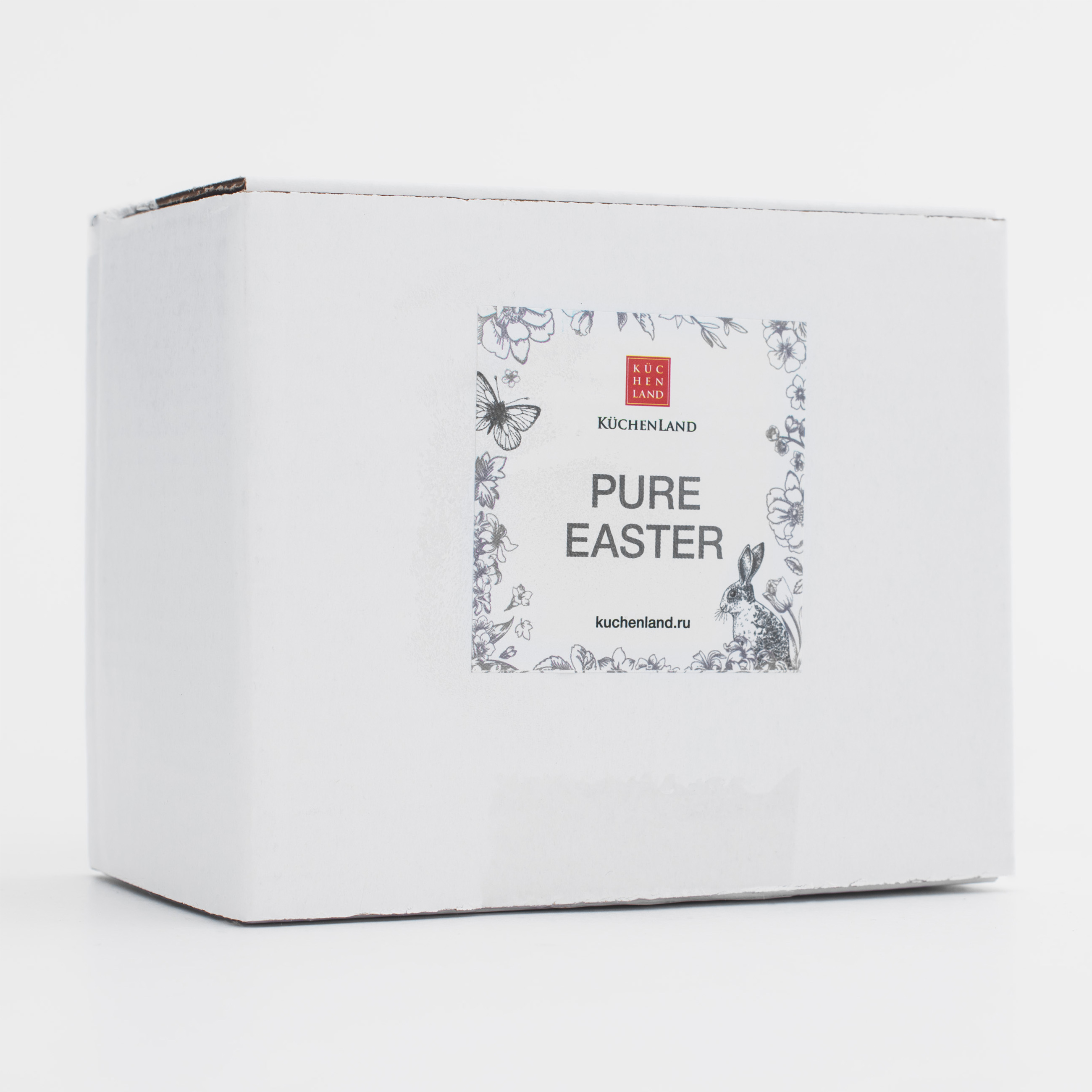 Набор для соли и перца, 10 см, фарфор P, белый, Кролики с цветами, Pure Easter изображение № 7