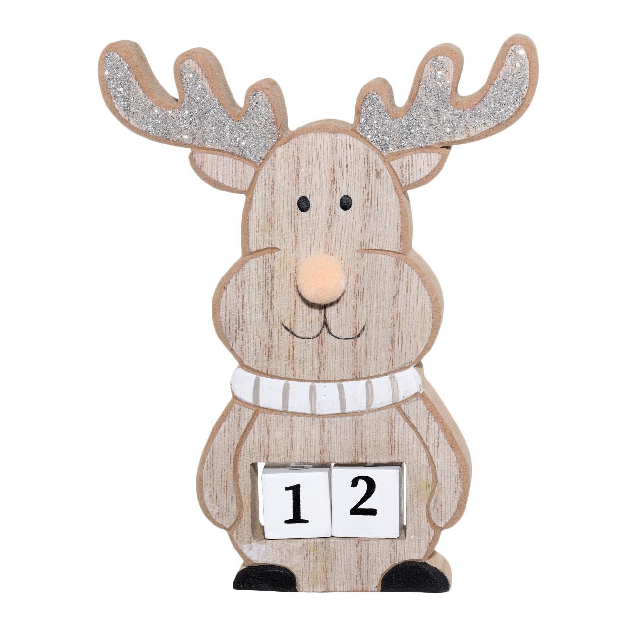 Календарь настольный, 17х13 см, с кубиками, дерево, Олень, Winter deer