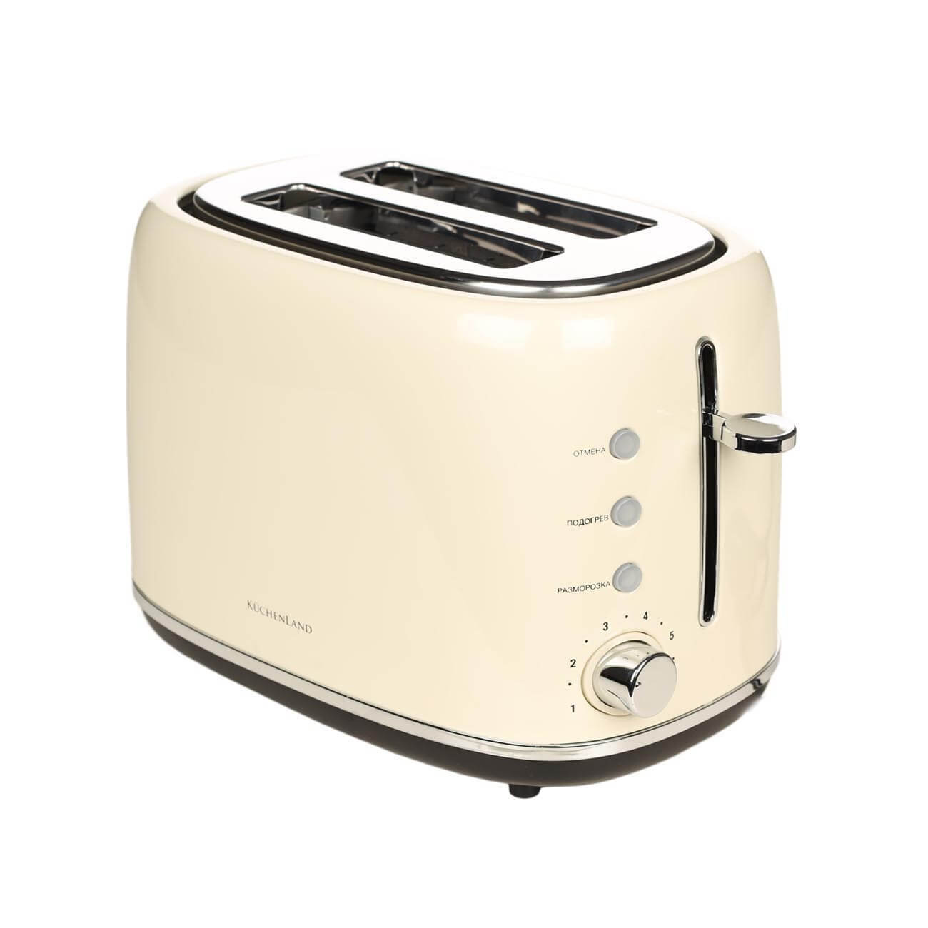 Тостер электрический, 730-870 Вт, 6 режимов, сталь/пластик, бежевый, Vintage kitchen тостер bork t703
