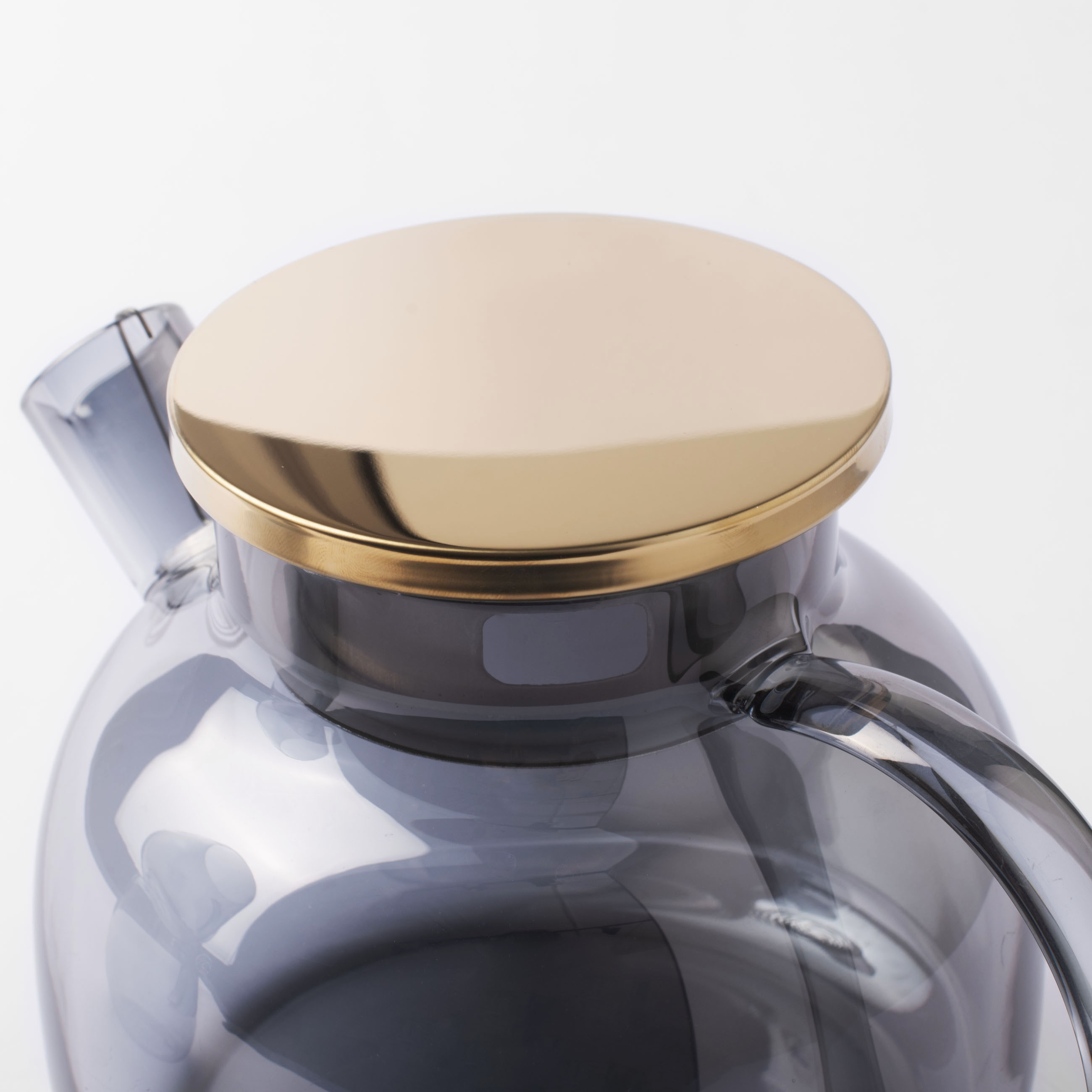 Набор чайный, 2 перс, 3 пр, стекло Б/сталь, серо-золотистый, Clear color  изображение № 4