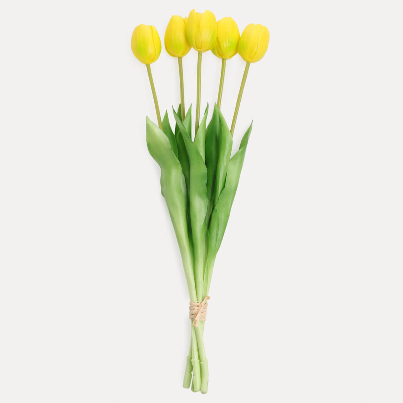 Букет искусственный, 44 см, ТЭП, желтый, Тюльпаны, Tulip garden ок искусственный декоративный нарцисс 40 см желтый y4 7955
