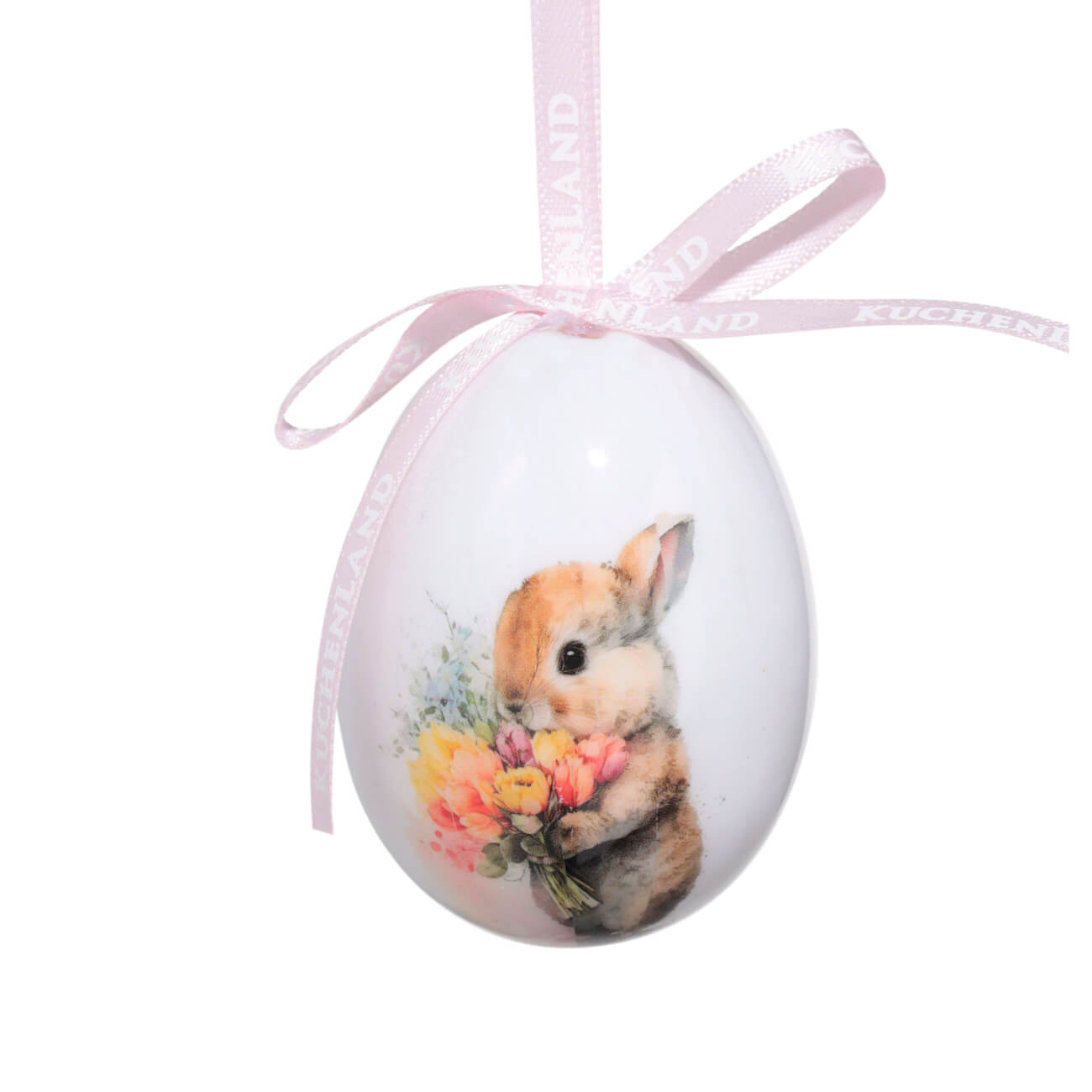 Подвеска, пасхальное яйцо, 6 см, пенопласт, Кролик с букетом, Easter логическая головоломка колумбово яйцо
