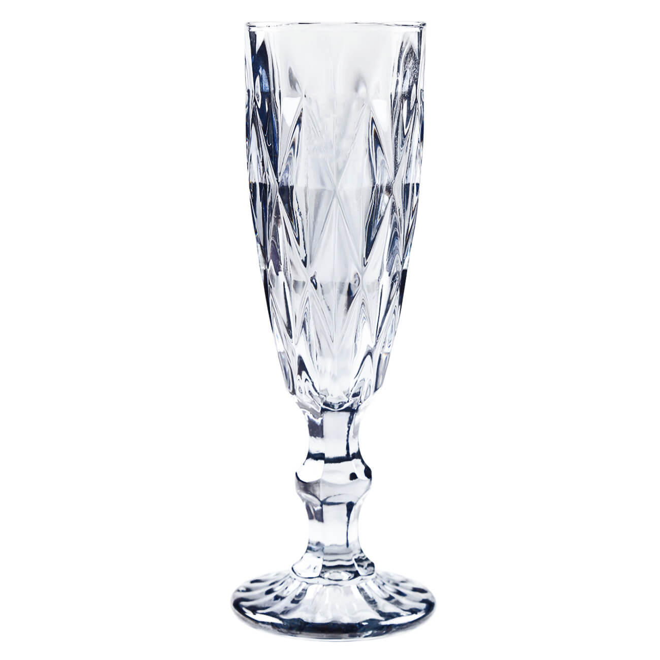 Бокал-кубок для шампанского, 170 мл, стекло Р, серый, Rhomb color геймпад для dendy 8 bit 9pin 2 шт в комплекте серый