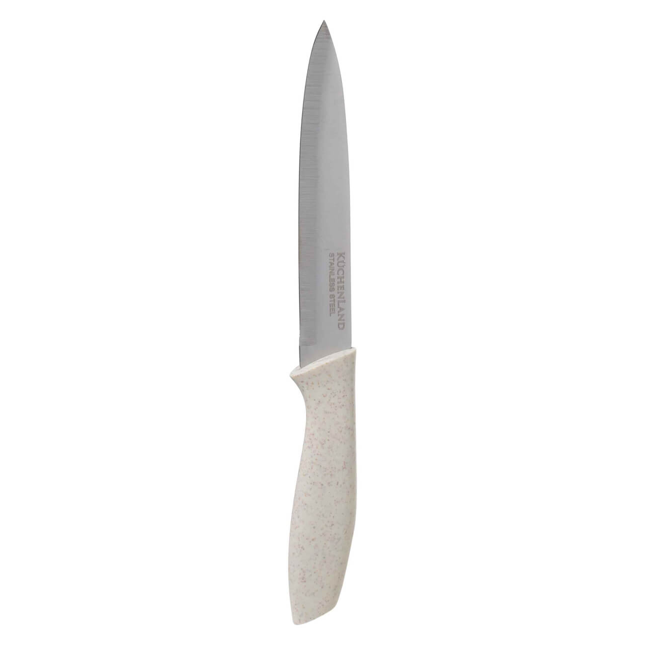 Нож для нарезки, 13 см, сталь/пластик, молочный, Speck-light kuchenland дуршлаг 22 см с двумя ручками сталь молочный soft