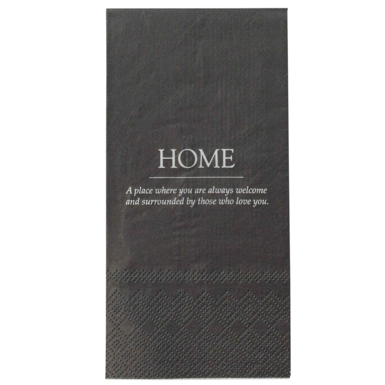 Салфетки бумажные, 33х33 см, 20 шт, прямоугольные, черные, Home, Course салфетки для пластиковых поверхностей durable