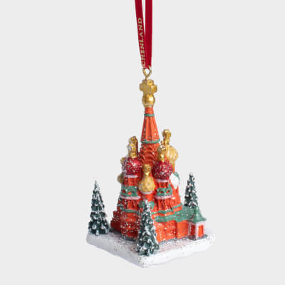 Игрушка елочная, 9 см, полирезин, Храм, Figure christmas