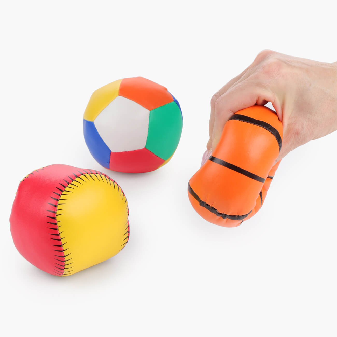 Мяч, 8 см, 3 шт, в сетке, ПВХ, цветной, Футбол/Баскетбол/Бейсбол, Game мяч 14 см пвх неоновый баскетбол game neon