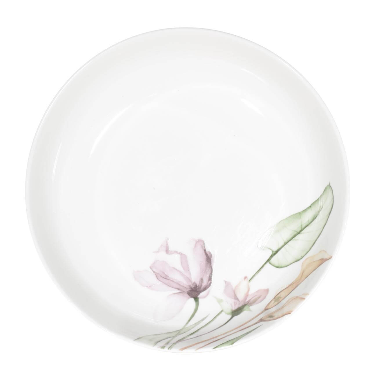 Тарелка обеденная, 27 см, фарфор N, белая, Великолепный цветок, Gorgeous flower