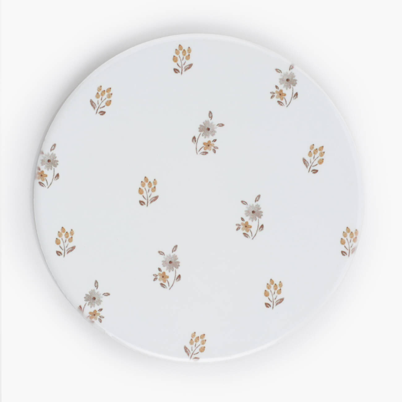 Подставка под кружку, 11 см, керамика/пробка, круглая, молочная, Винтажные цветы, La flore форма для запекания 28 см керамика круглая молочная cakes ivory