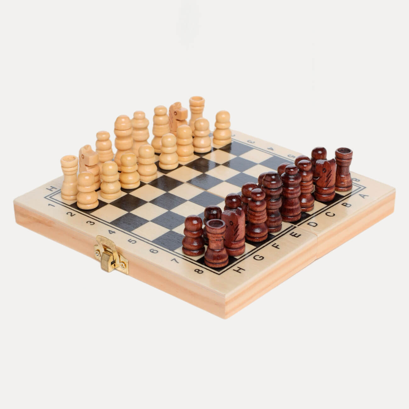 Игра настольная, 15х7 см, шахматы дорожные, дерево, Hobby игра настольная падающая башня 13 × 4 5 × 4 5 см