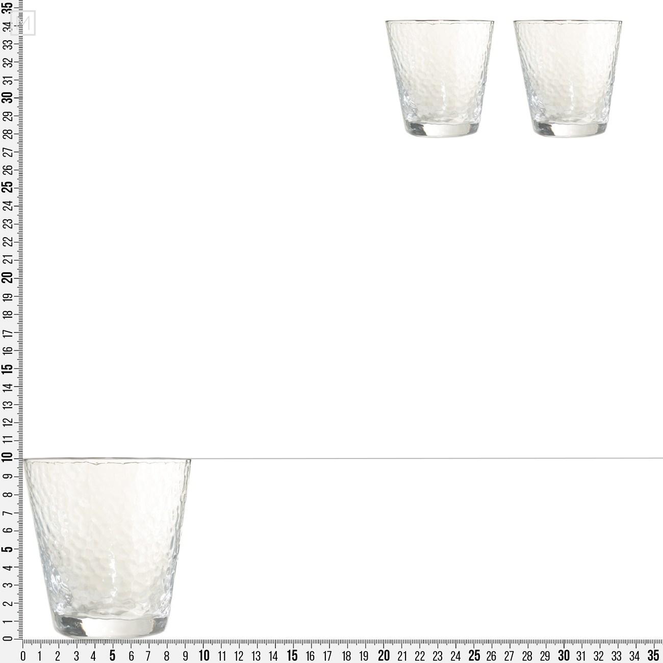 Стакан для виски, 270 мл, 2 шт, стекло, с серебристым кантом, Ripply silver изображение № 7