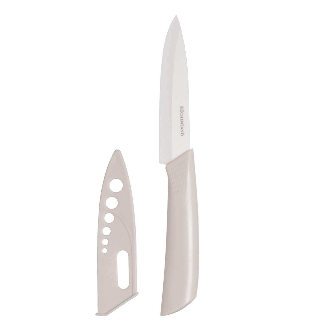Нож для нарезки, 15 см, с чехлом, керамика/пластик, молочный, Regular горшок для ов пластик 5 л 22 2х20 2х22 2 см молочный радиан элеганс 10051231