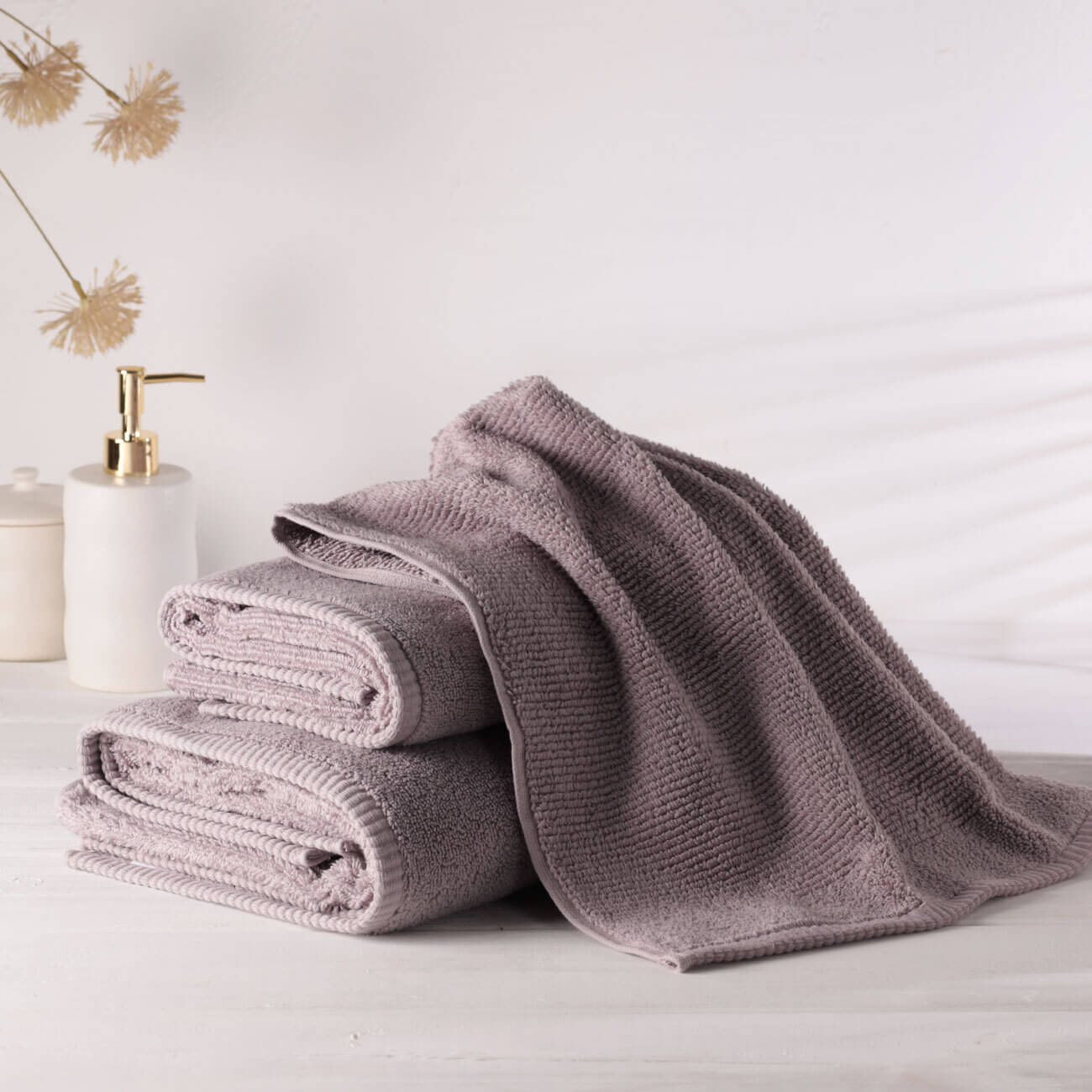 Полотенце, 40х60 см, хлопок, лиловое, Terry cotton набор для полотенце уголок рукавица