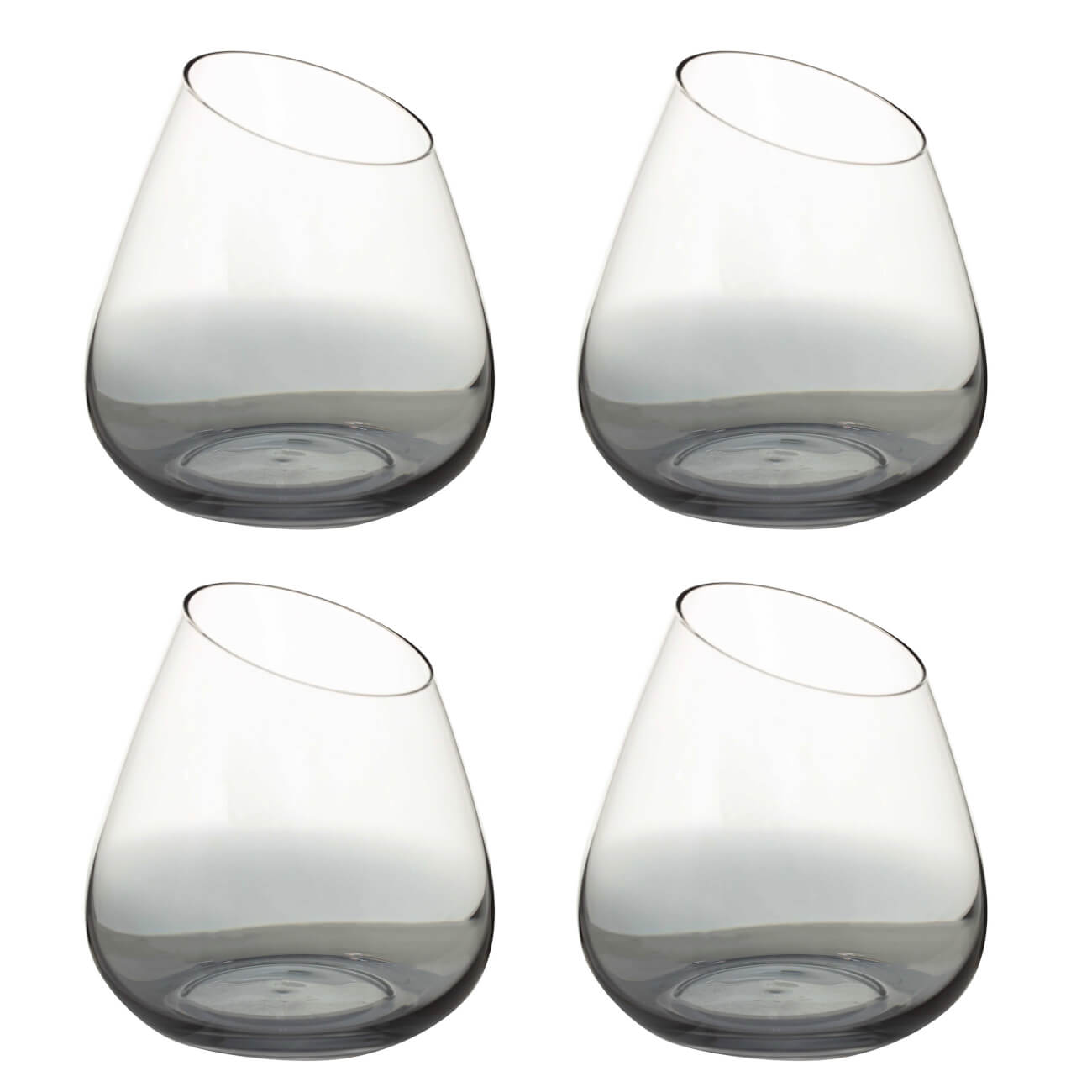 Стакан для виски, 10 см, 350 мл, 4 шт, стекло, серый, Charm L Color бокал для белого вина 460 мл 4 шт стекло перламутр charm l polar