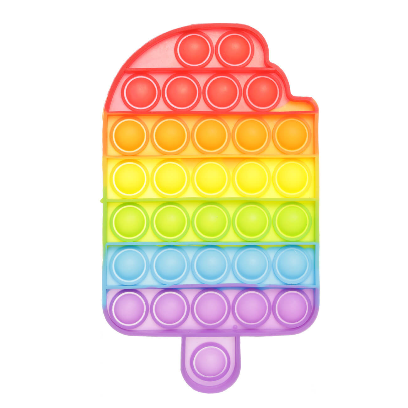 Игрушка-антистресс Pop-it, 18х10 см, силикон, цветная, Мороженое, Pop-it игрушка антистресс spinner squidopop 6 см силикон цветная squidopop