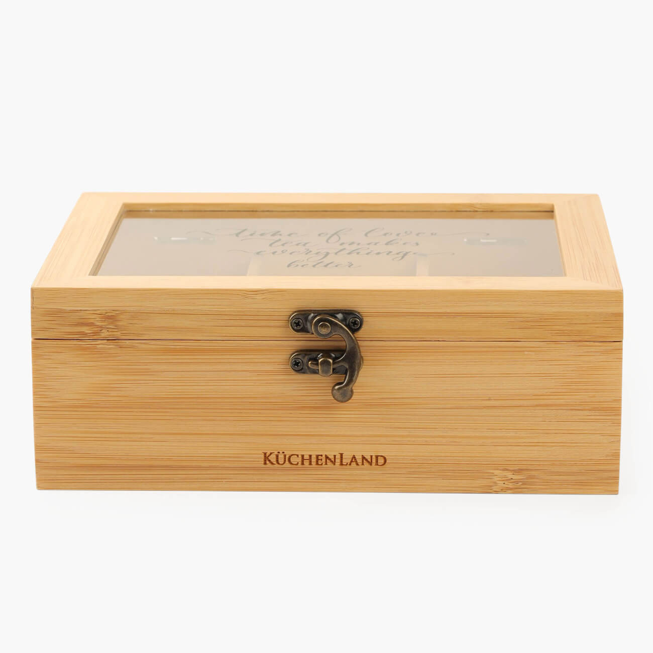 Коробка для чая, 21х16 см, 6 отд, бамбук, прямоугольная, Bamboo коробка подарочная крышка дно