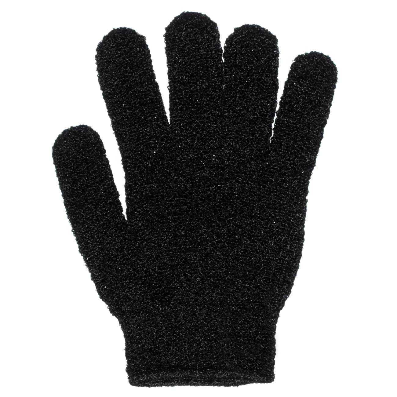 Перчатка для мытья тела, 20 см, 2 шт, отшелушивающая, нейлон, черная, Glamor мочалка брикет для тела