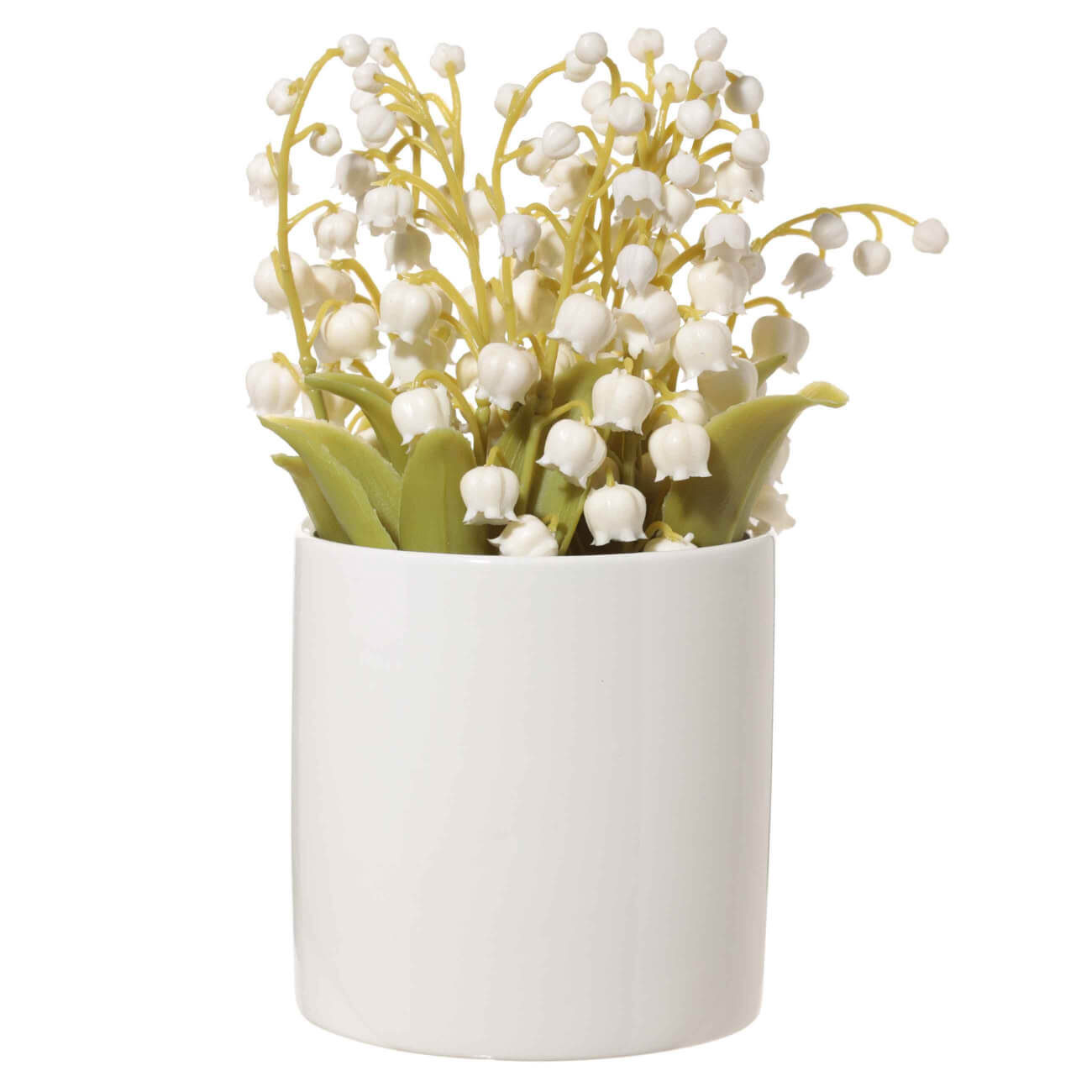Растение искусственное, 16 см, в горшке, керамика/резина, Ландыши, May-lily растение искусственное тилландсия классик